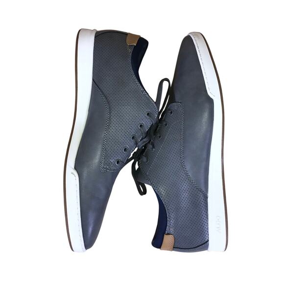 Aldo Dress Shoes Men’s 13 Blue Leather Oxford Loafer Formal Sneakers Preppy